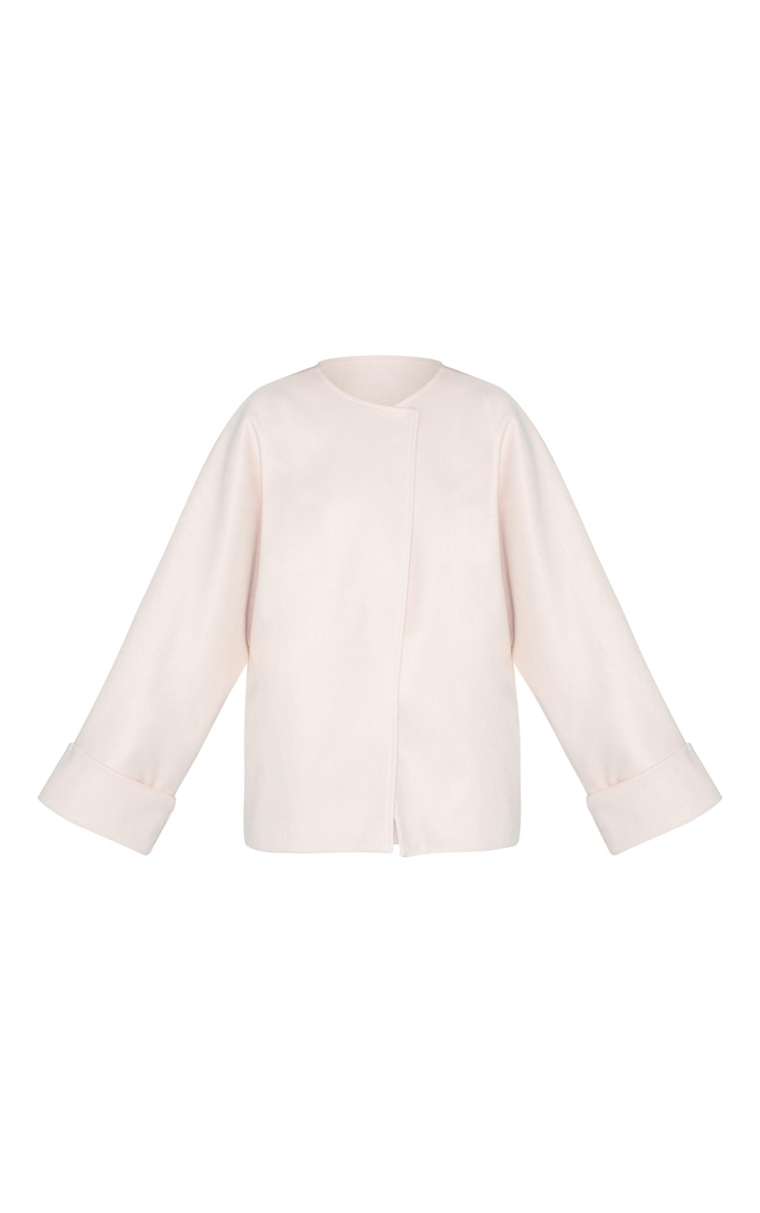 Cream Wool Look Batwing Jacket Product Image