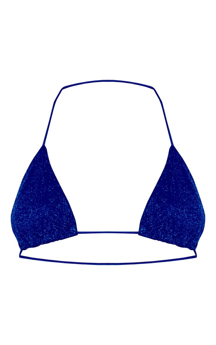 Cobalt Triangle Glitter Bikini Top Product Image