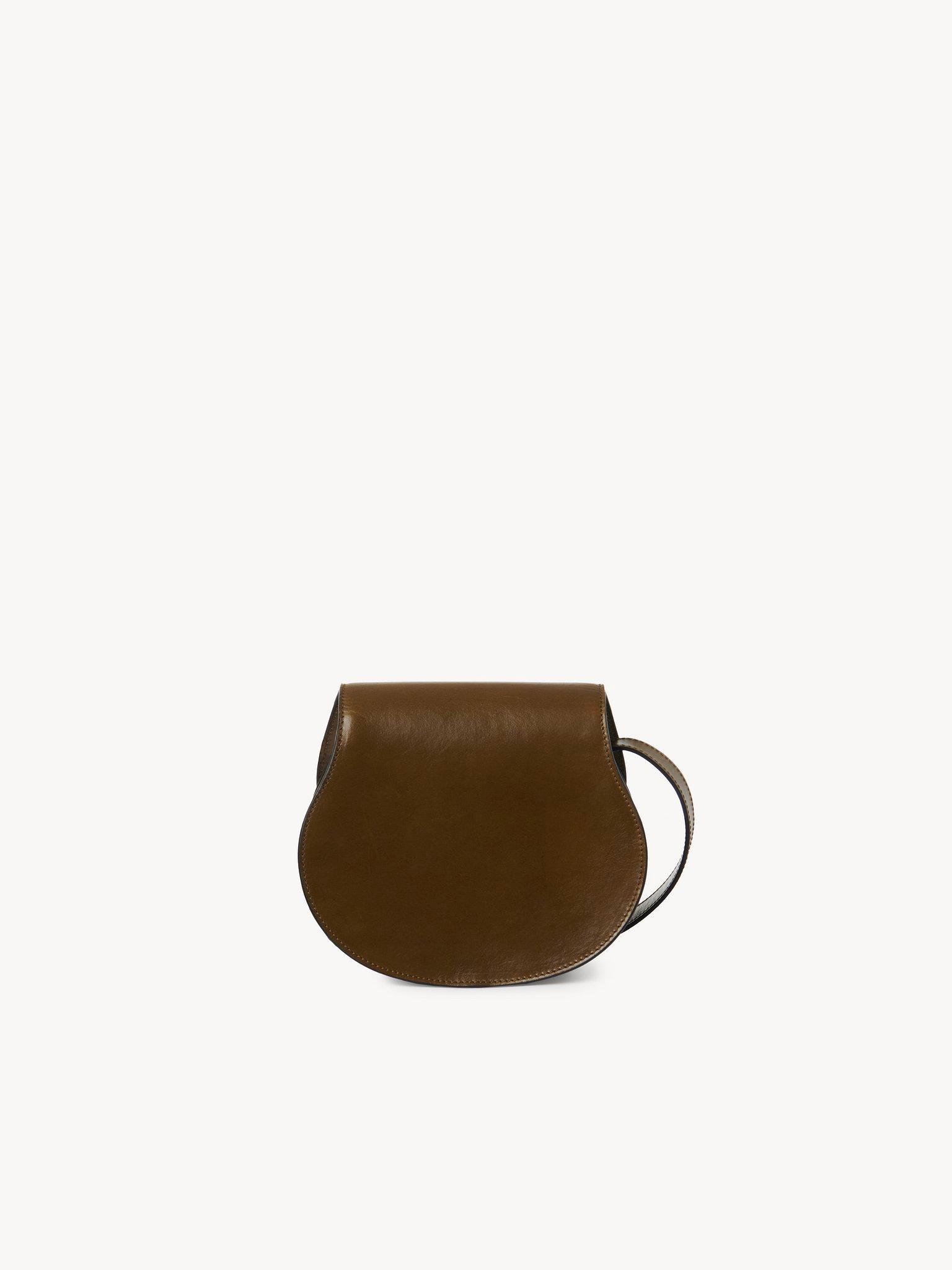 Small Marcie saddle bag in shiny leather Product Image