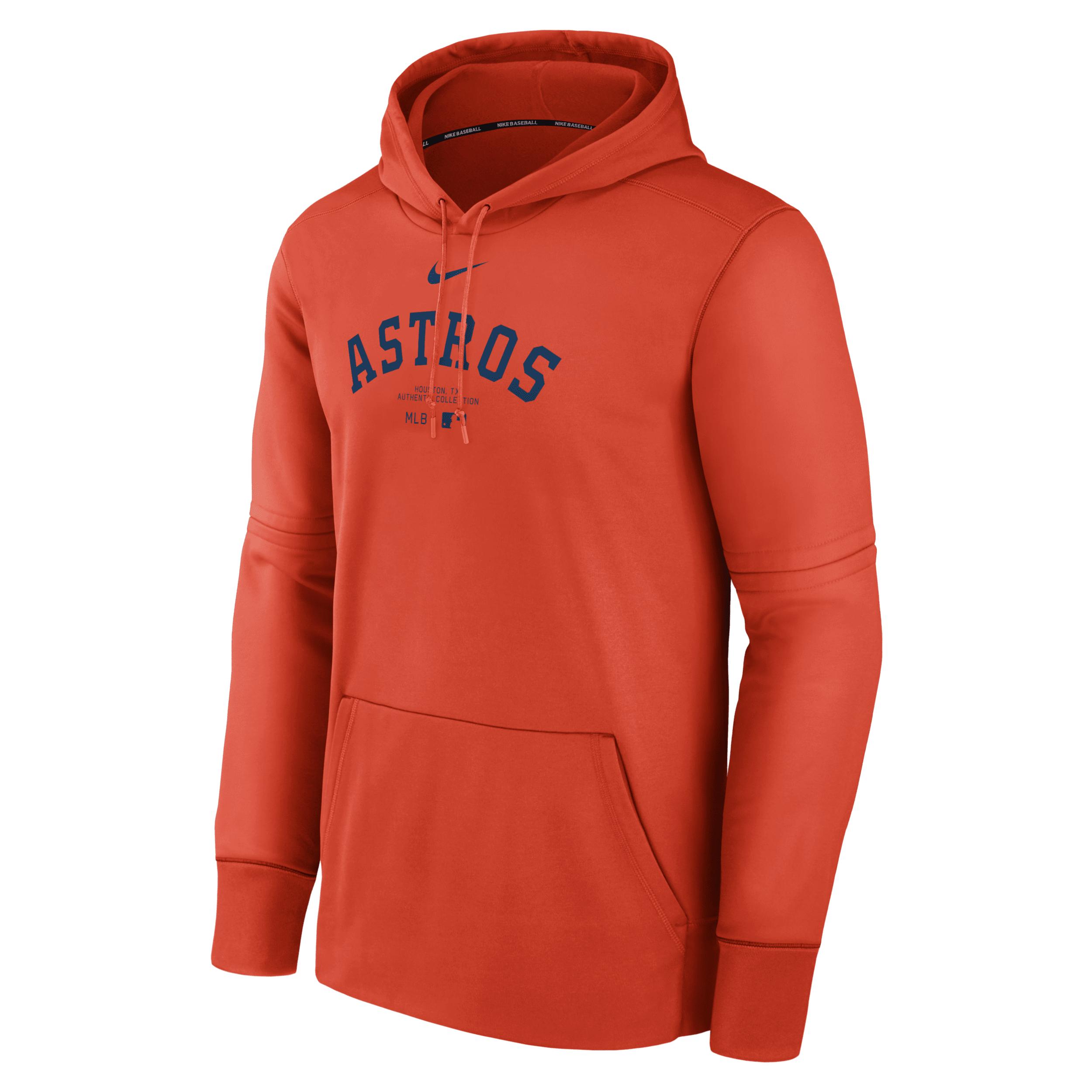 Mens Houston Astros Authentic Collection Practice Nike Therma MLB Pullover Hoodie | NAC303ANHUS-J37 Product Image