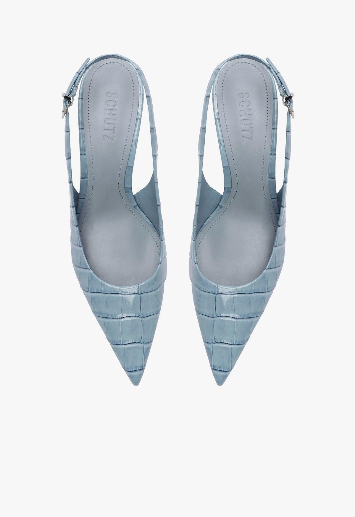 Paola High Stiletto Blue Pump Product Image