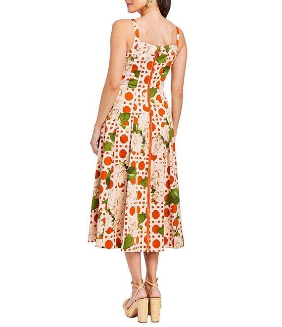 Mestiza New York Yvette Reversible Square Neck Sleeveless Midi Dress Product Image