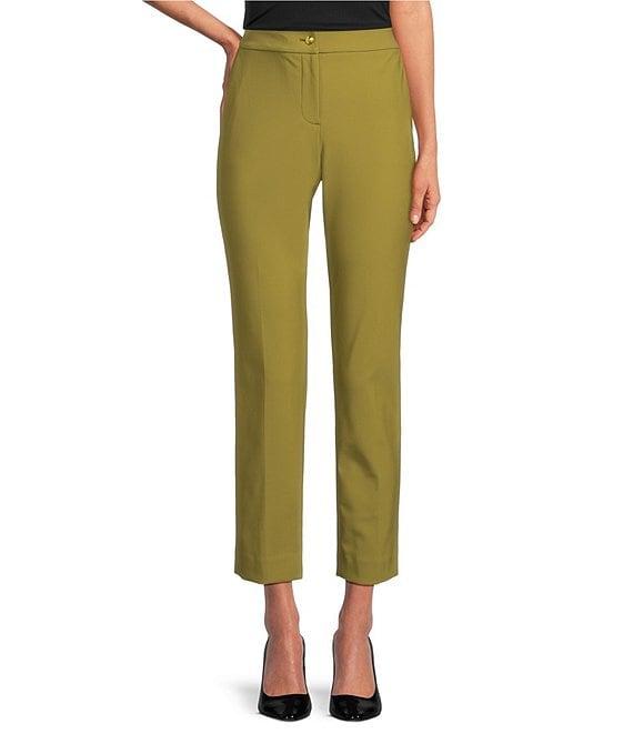 Donna Karan Precision Ponte Slim Leg Ankle Length Pants Product Image