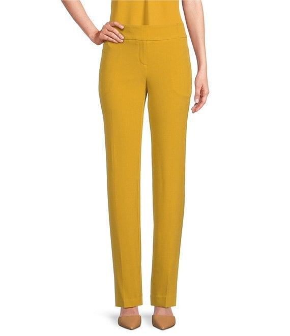 Kasper Stretch Crepe Fly Front Slim Pants Product Image