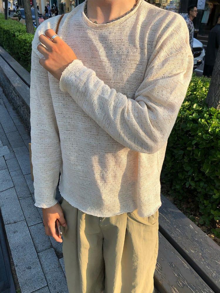 RT No. 13018 PATTERN KNIT CREAM LONGSLEEVE Product Image