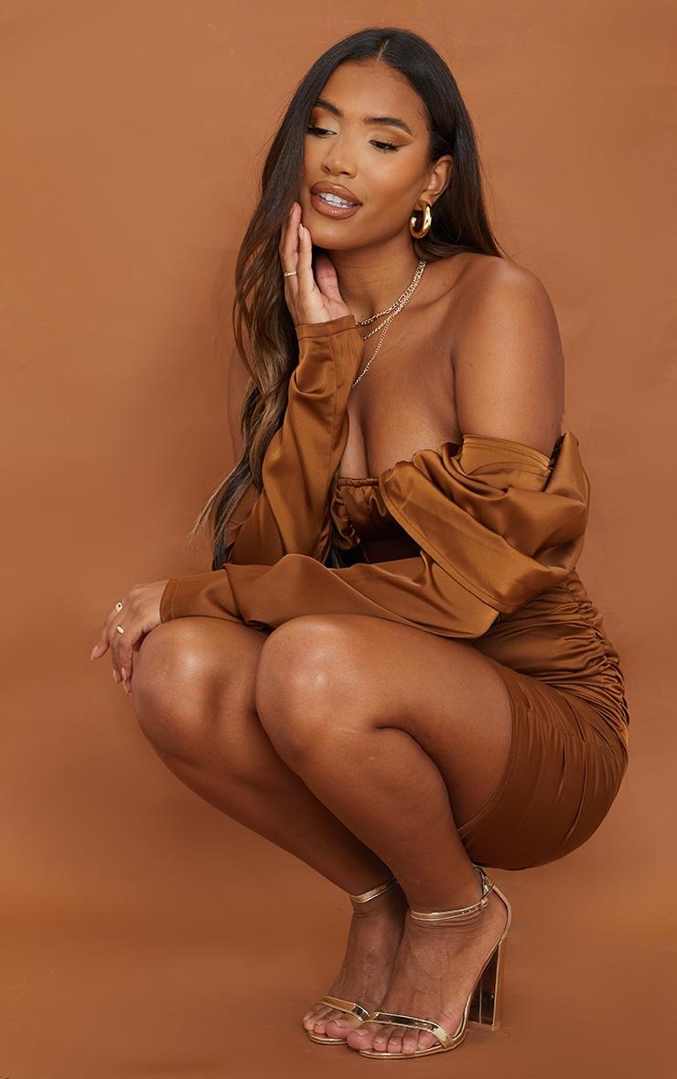 May Gold Block Heeled Sandal Product Image