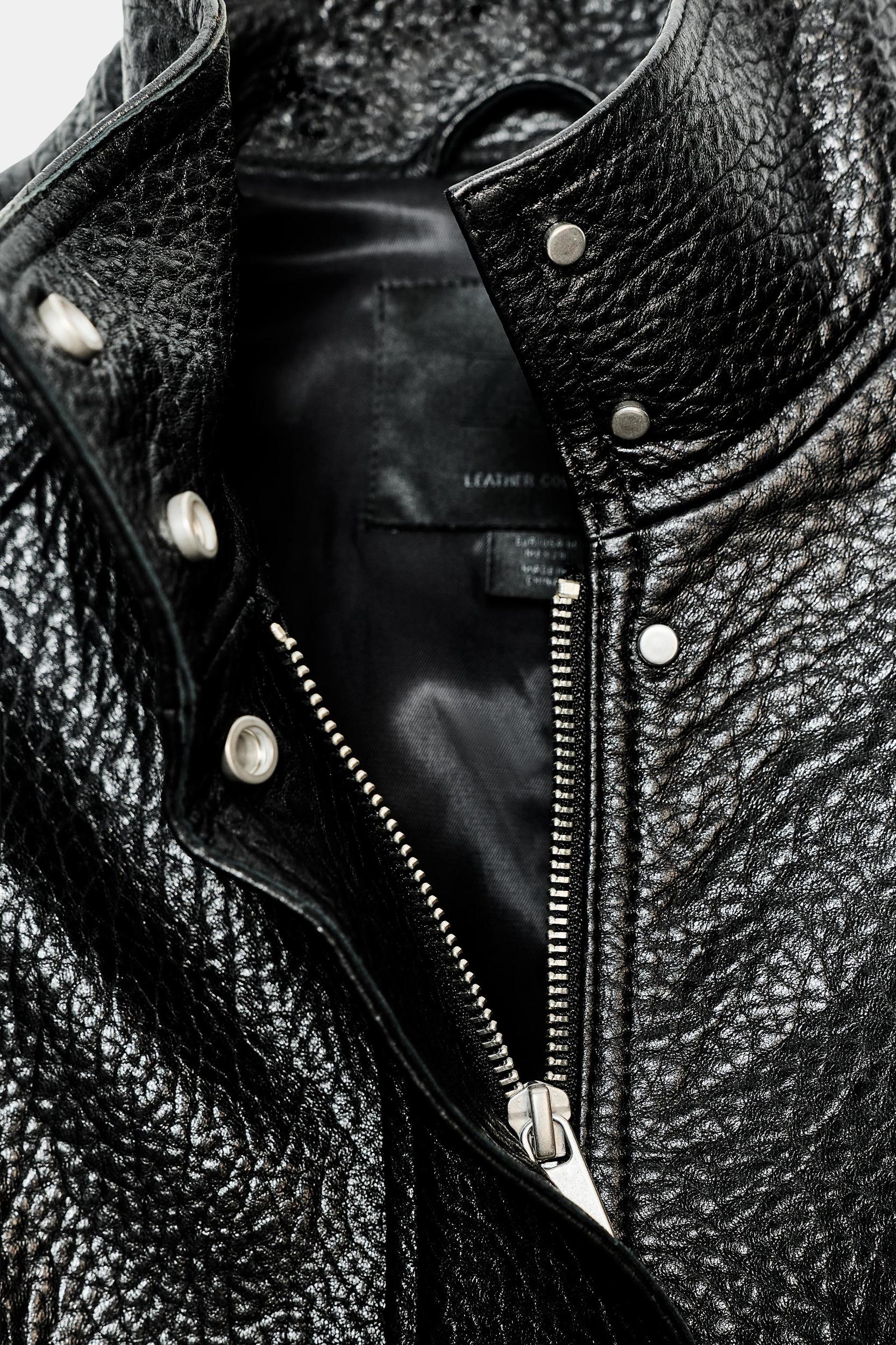 LEATHER BOMBER JACKET ZW COLLECTION LIMITED EDITION Product Image
