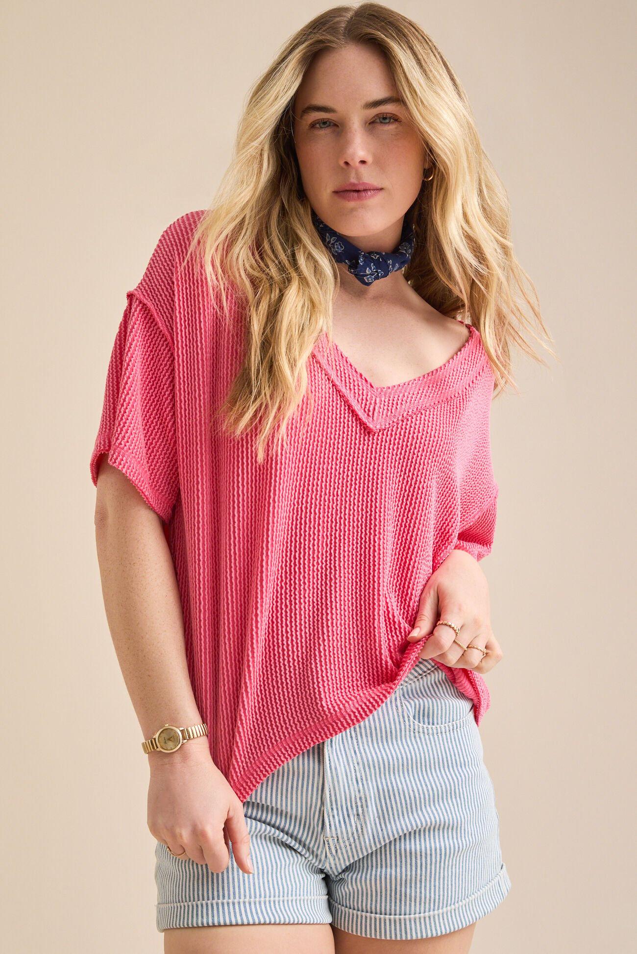 Ada Ribbed Boxy Tee Product Image