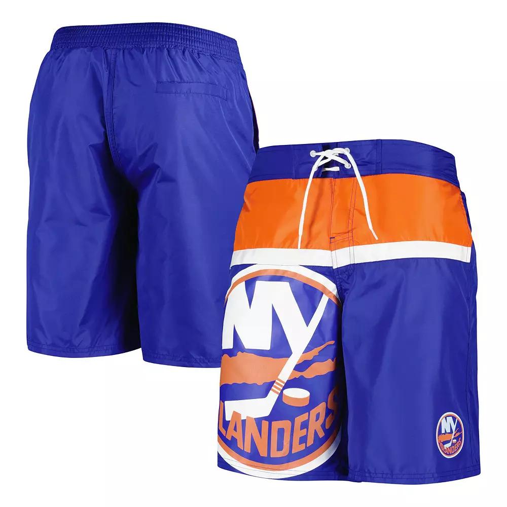 Men's Starter Royal New York Islanders Sea Wind Swim Trunks,  Product Image