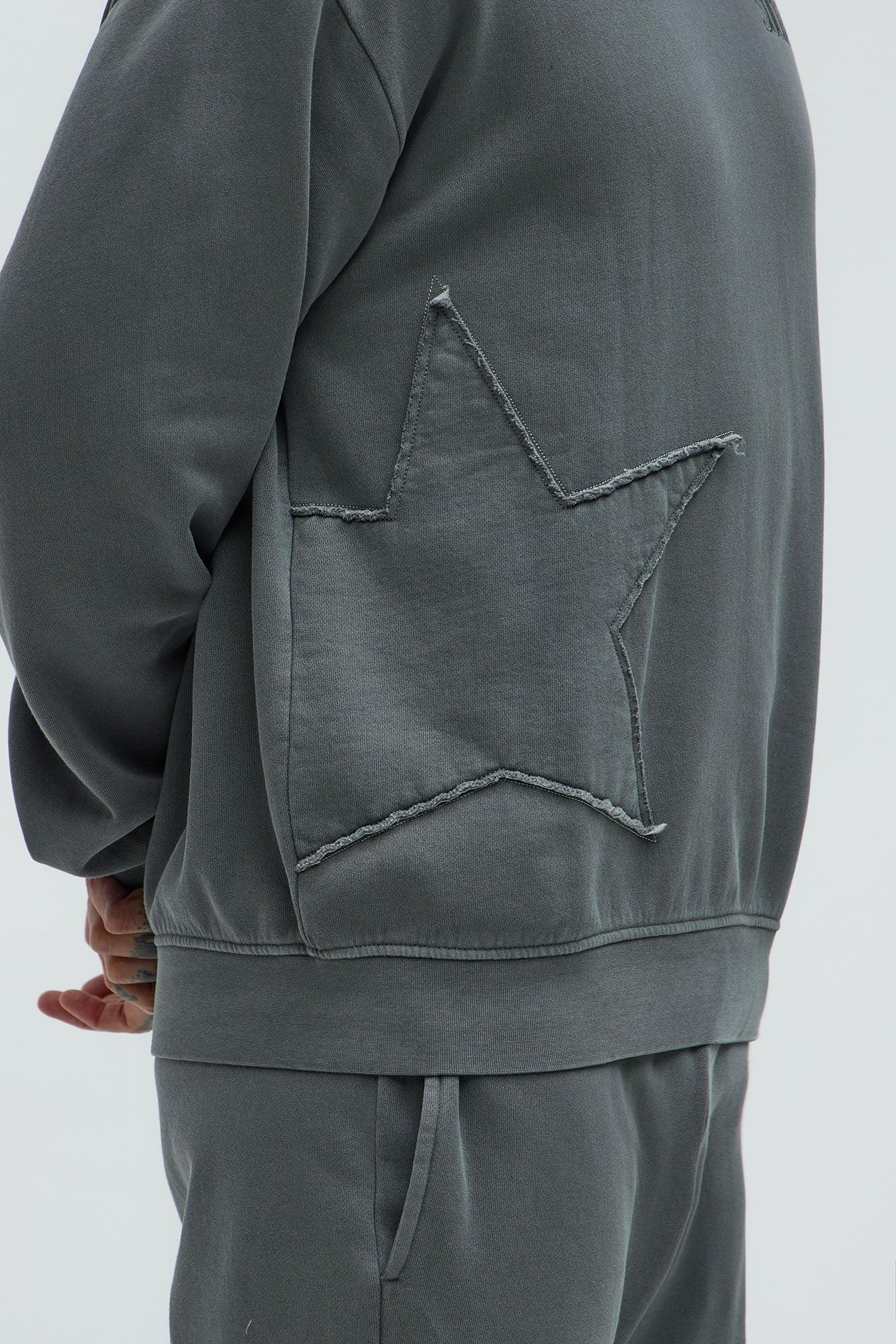Rockstar Patch Hoodie - Charcoal Product Image