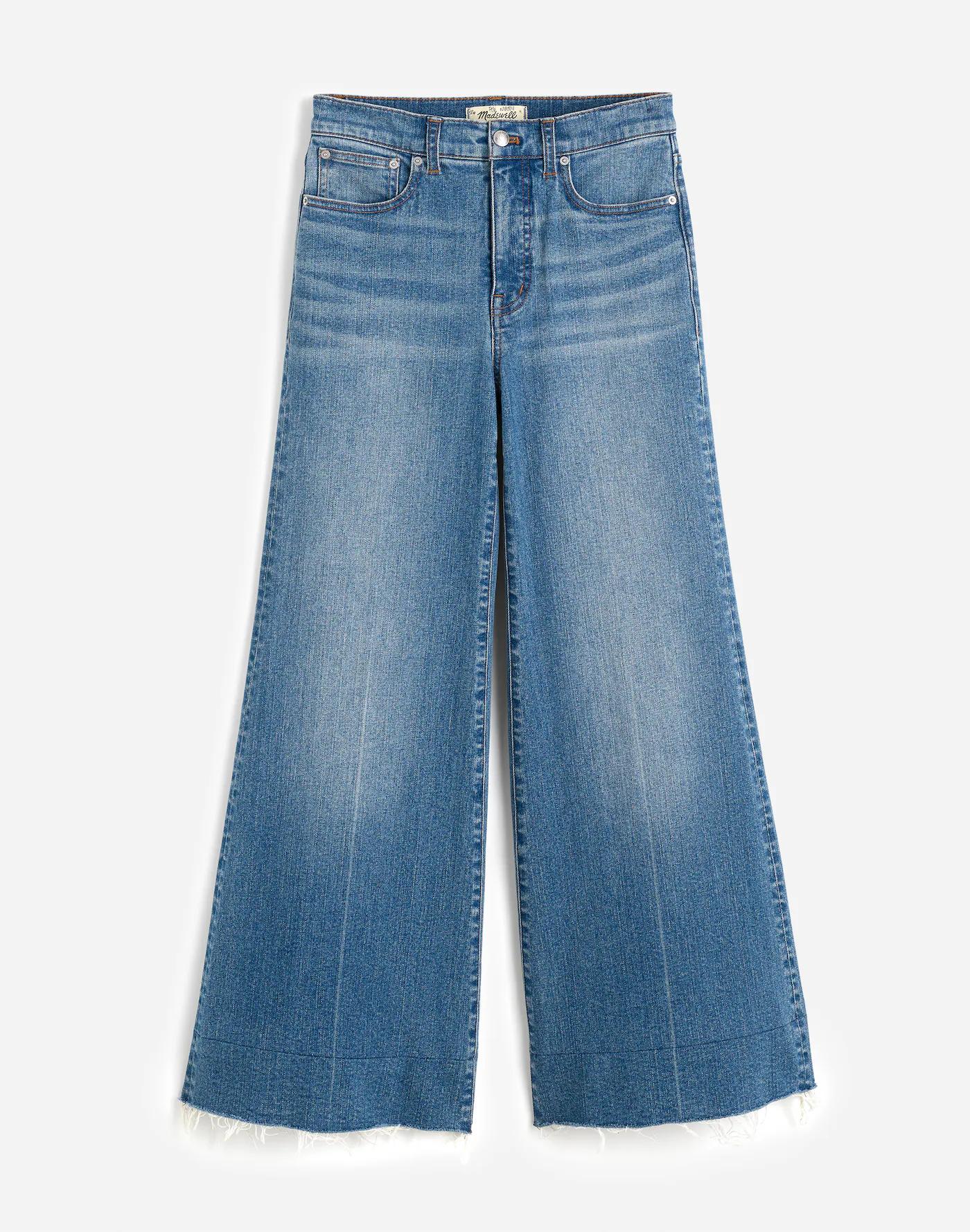 Flared Wide-Leg Crop Jeans Product Image