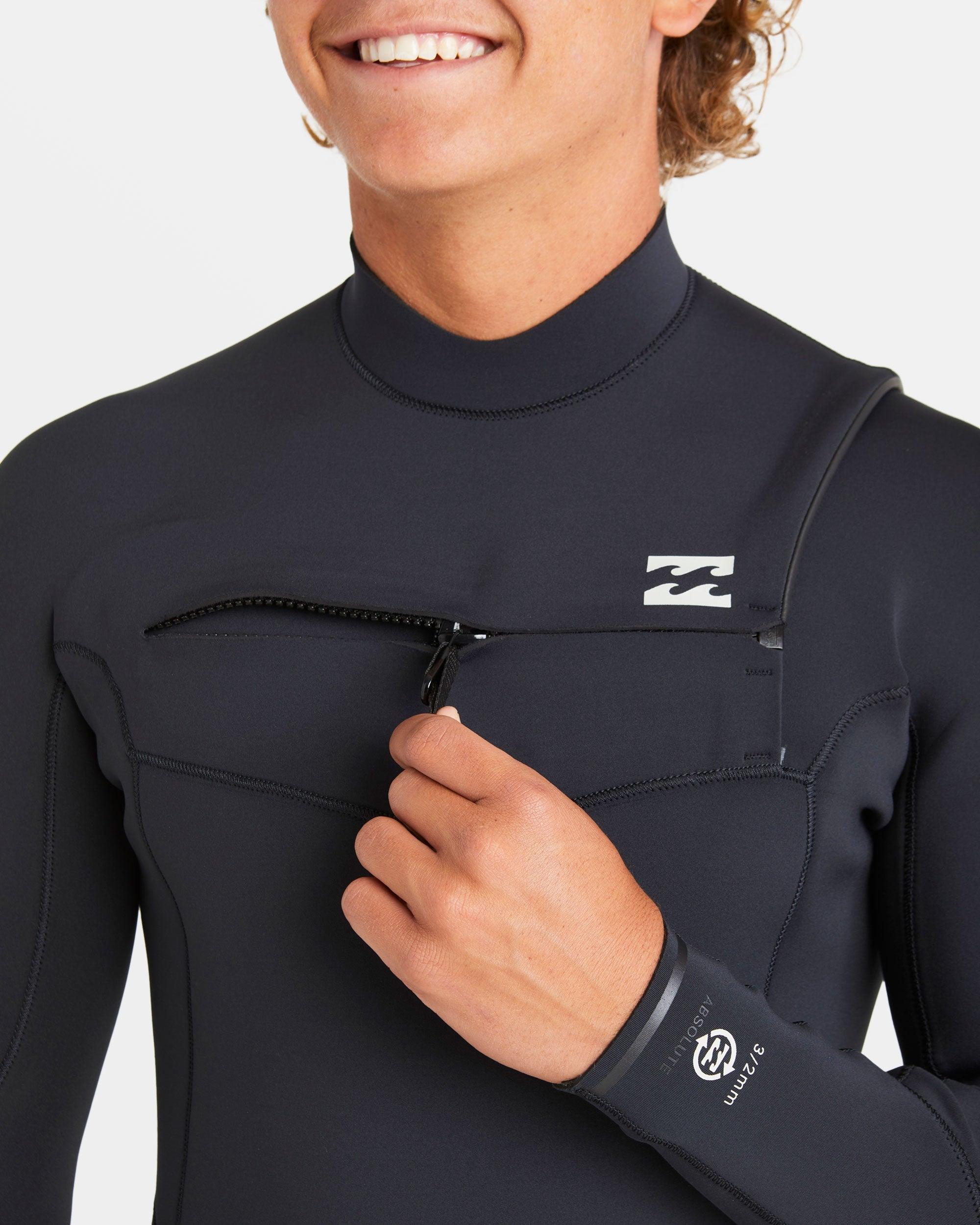 3/2mm Absolute Natural Upcycler GBS Chest Zip Wetsuit - Black Male Product Image
