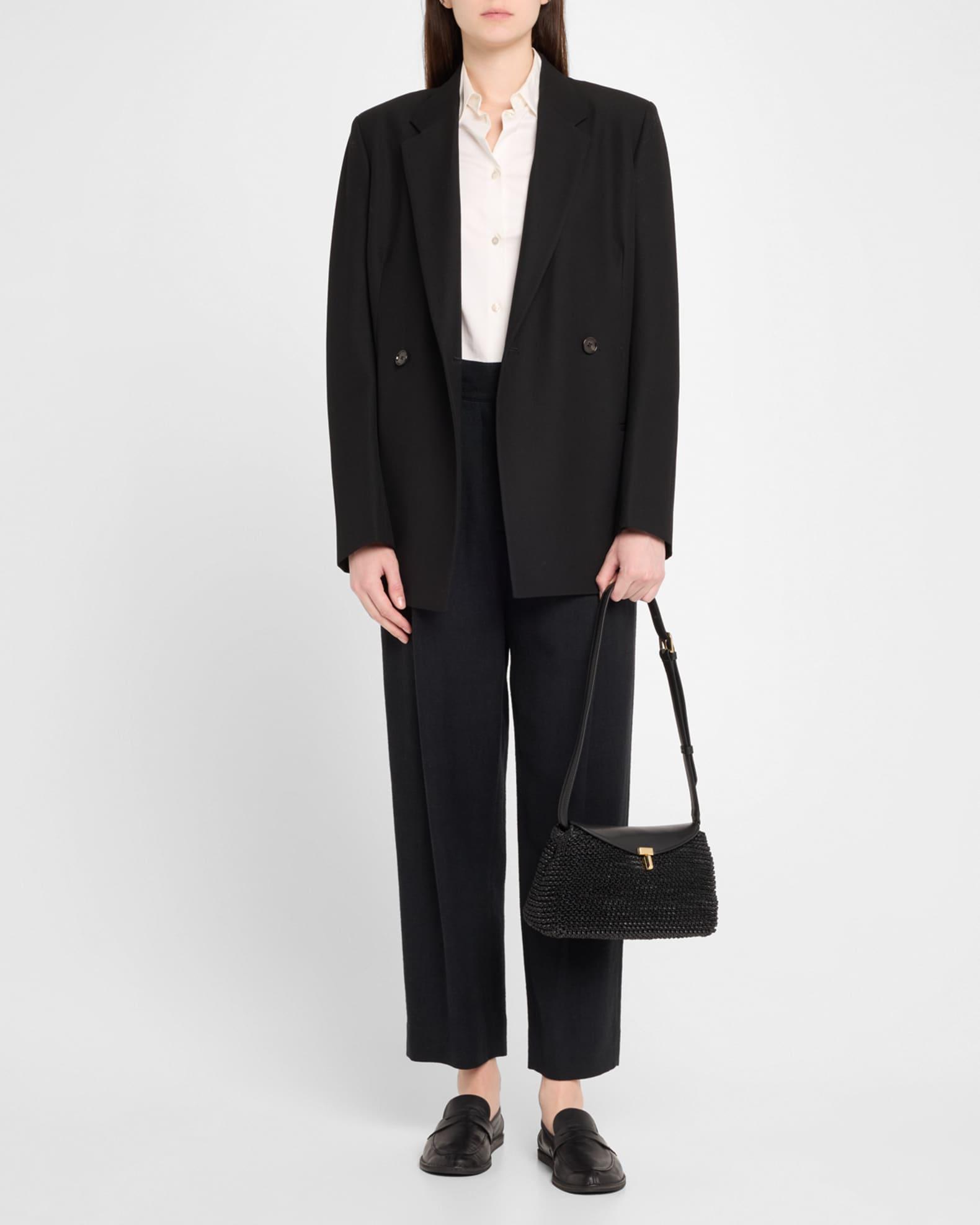 T-Lock Woven Leather Clutch Bag Product Image