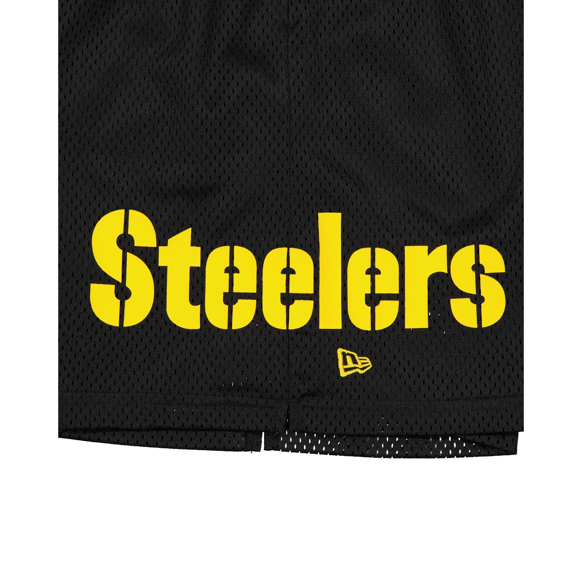 Pittsburgh Steelers Mesh Black Shorts Male Product Image