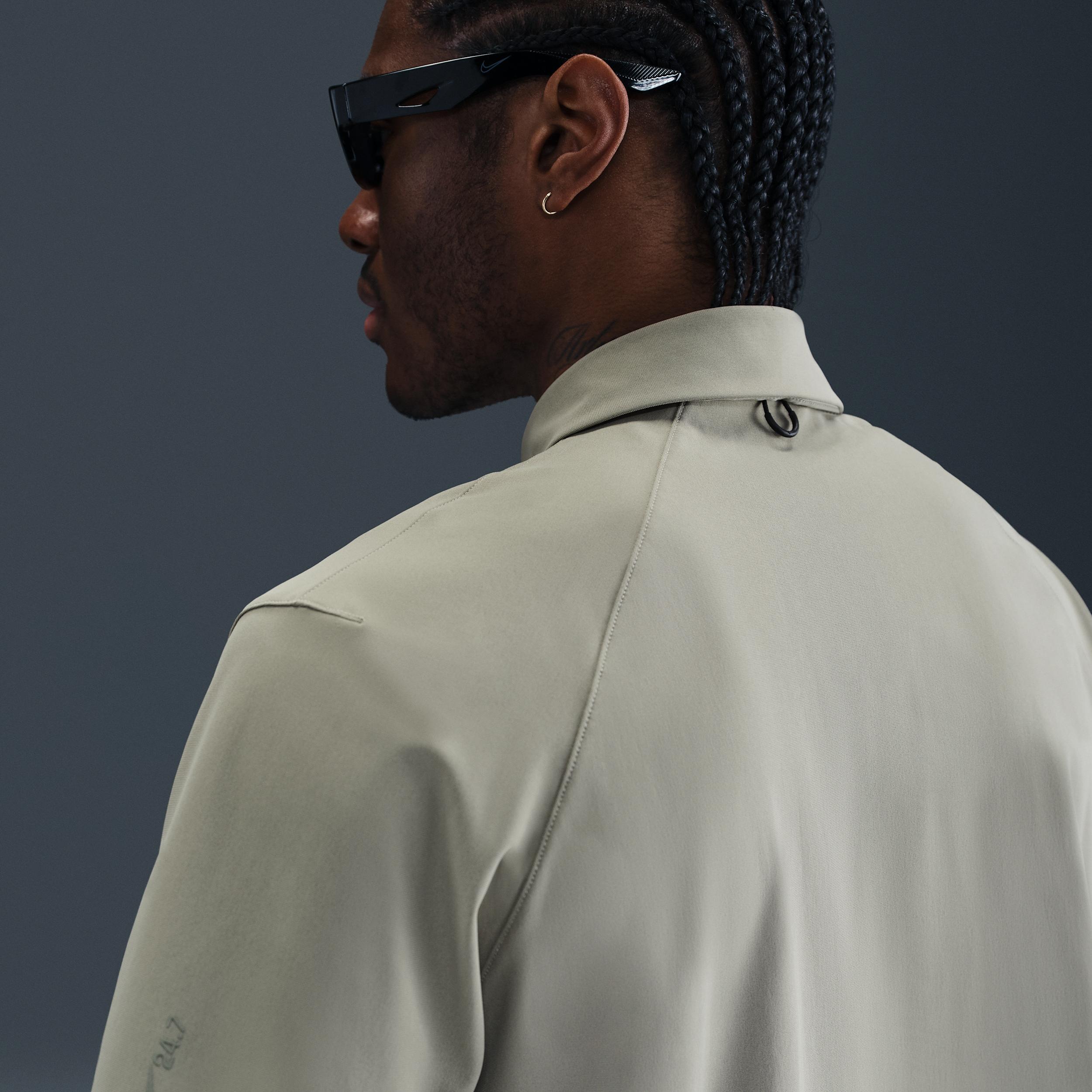 Nike Mens 24.7 PerfectStretch Dri-FIT Short-Sleeve Snap-Down Top | HQ6958-320 Product Image