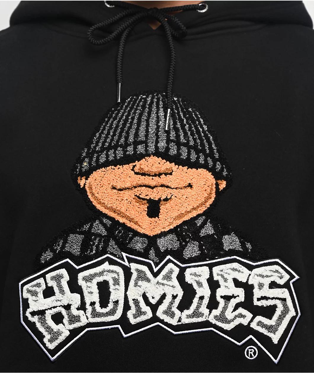 DGA Homies Chenille 8Ball Black Hoodie Product Image