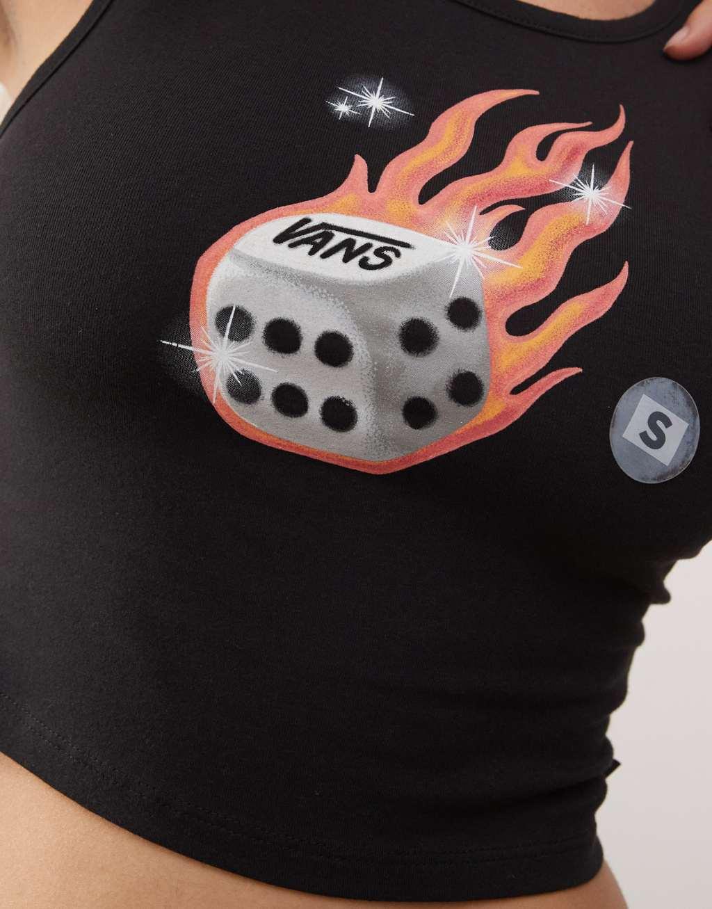 Vans graphic print tank top in black Product Image