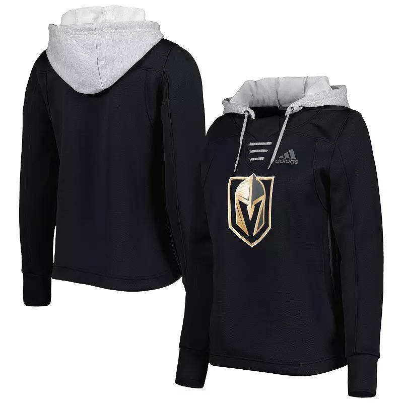 Women's adidas Black Vegas Golden Knights Skate Lace Primeblue Team Pullover Hoodie, Size: Small, Lvk Black Product Image
