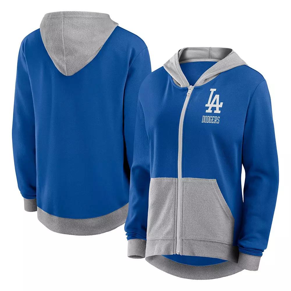 Women's Fanatics Royal Los Angeles Dodgers Hit It French Terry Full-Zip Hoodie,  Product Image