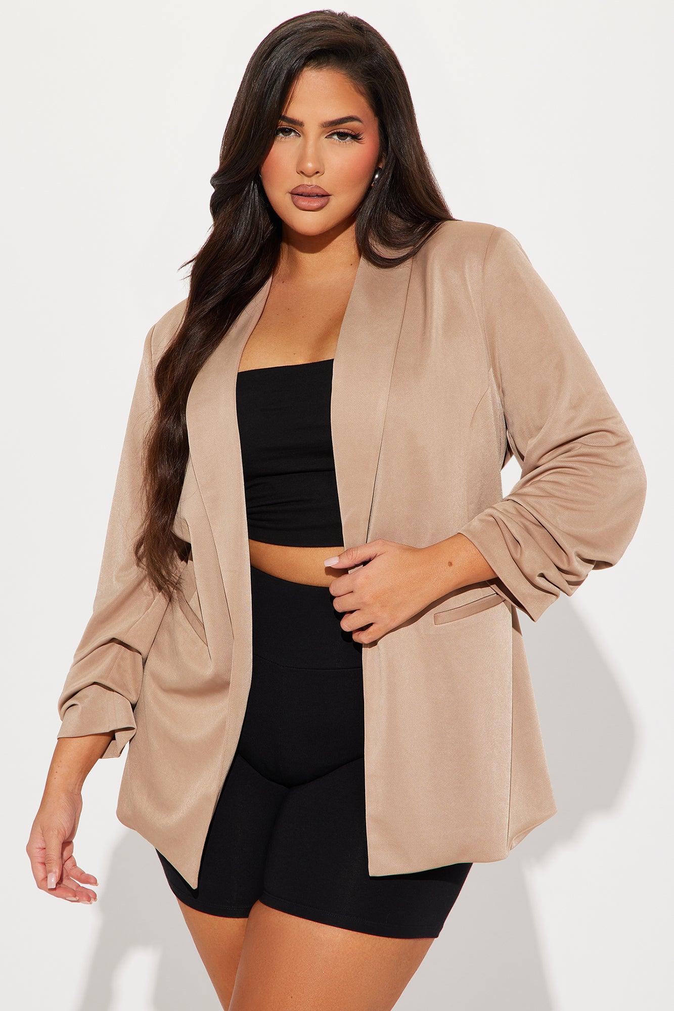 The Harlow Blazer - Taupe Product Image