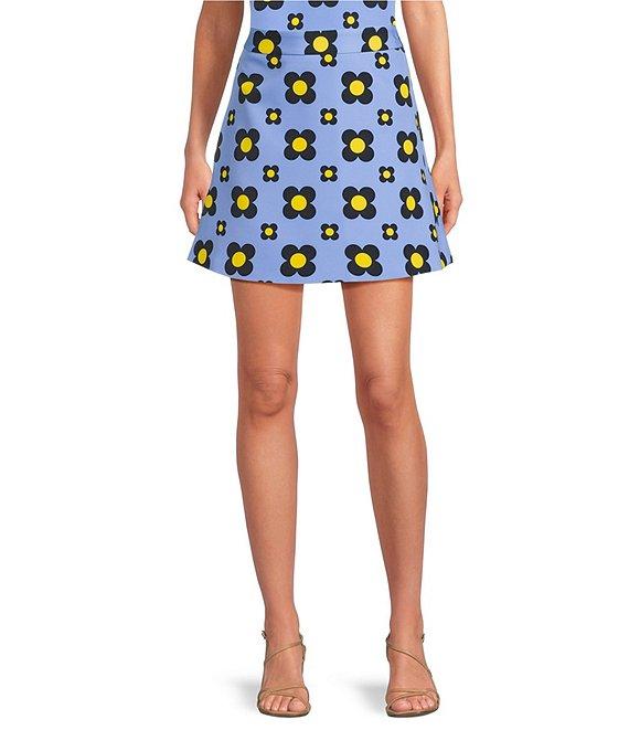 Tara Jarmon Tania Coordinating Geometric Daisy Print A-Line Mini Skirt Product Image
