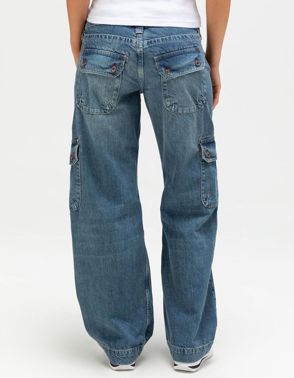 BDG Urban Outfitters Kayla Womens Mid Rise Cargo Jeans - VINTAGE MED Product Image