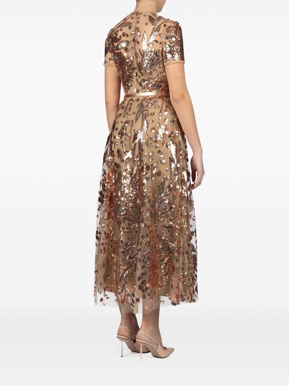 embroidered tulle midi dress Product Image