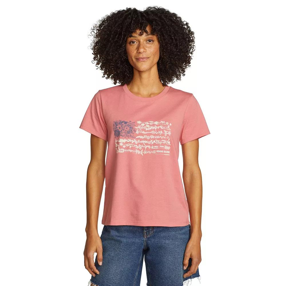 Women's Eddie Bauer Americana Crewneck Short Sleeve Graphic Tee,  Product Image