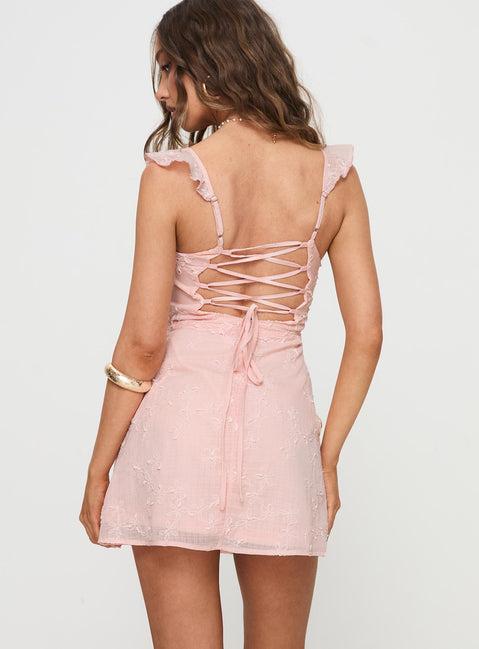 Landon Mini Dress Pink Product Image