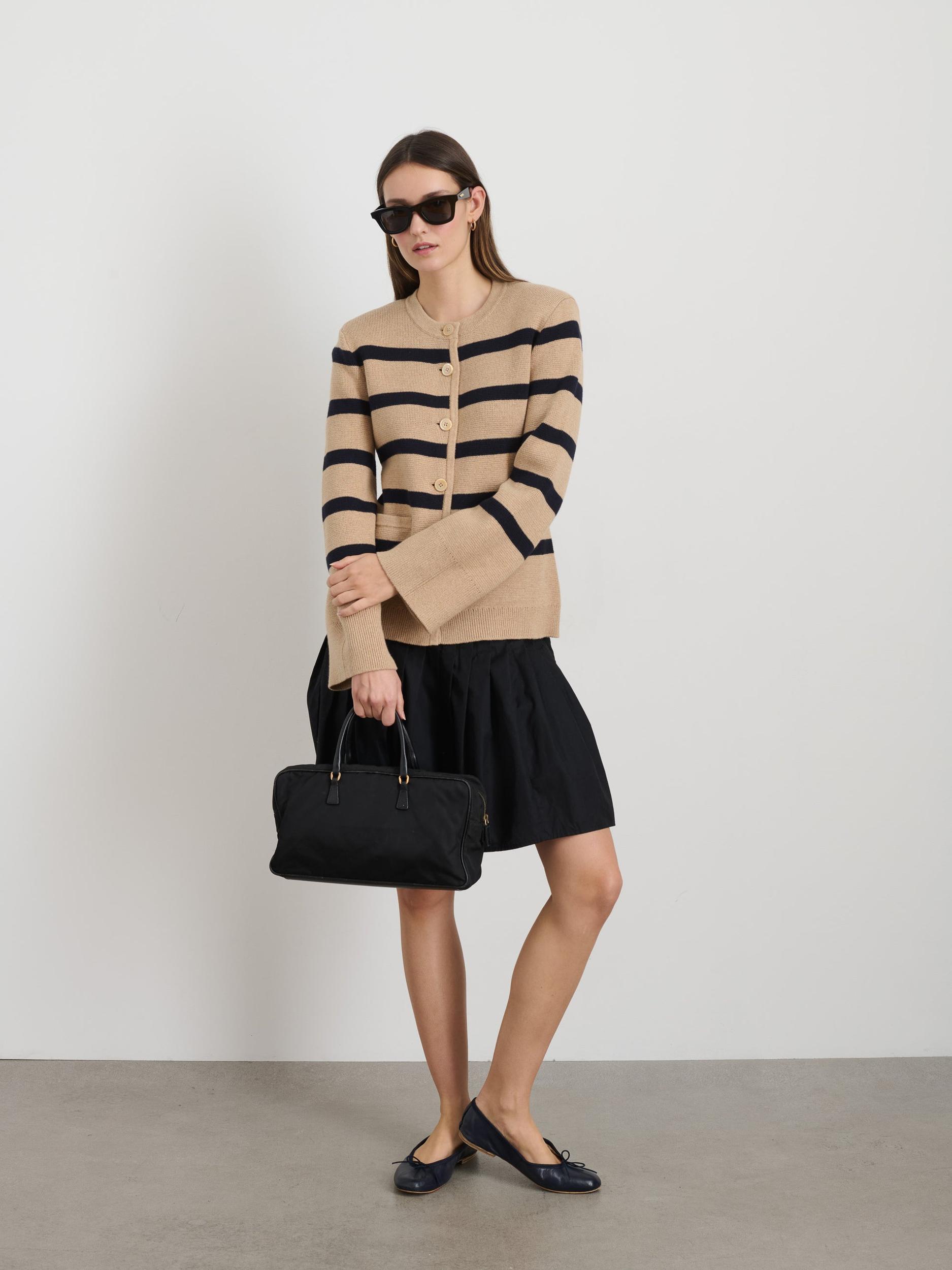 Provence Stripe Sweater Jacket In Cotton Cashmere Product Image