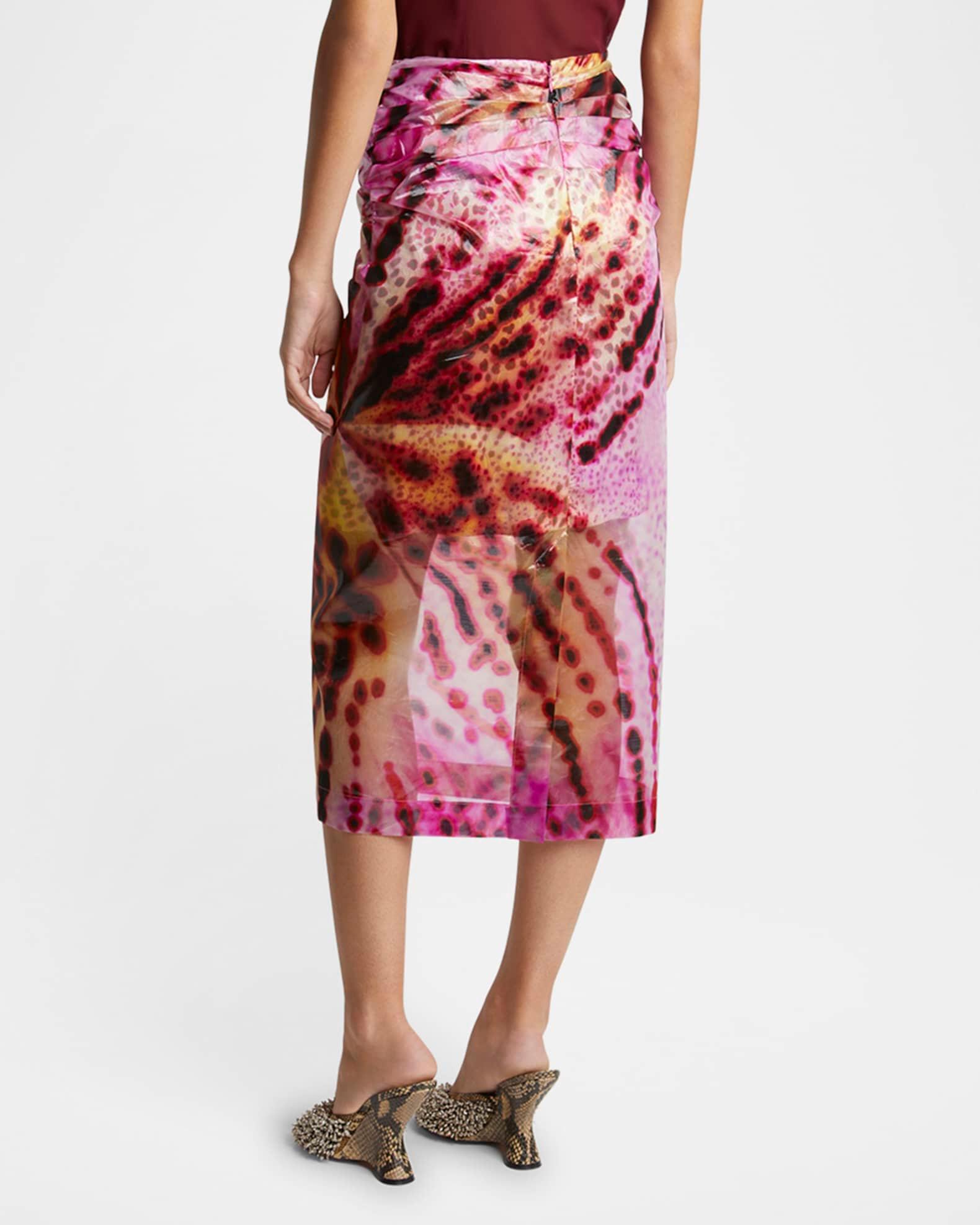 Sami Printed Drape Midi Skirt Product Image