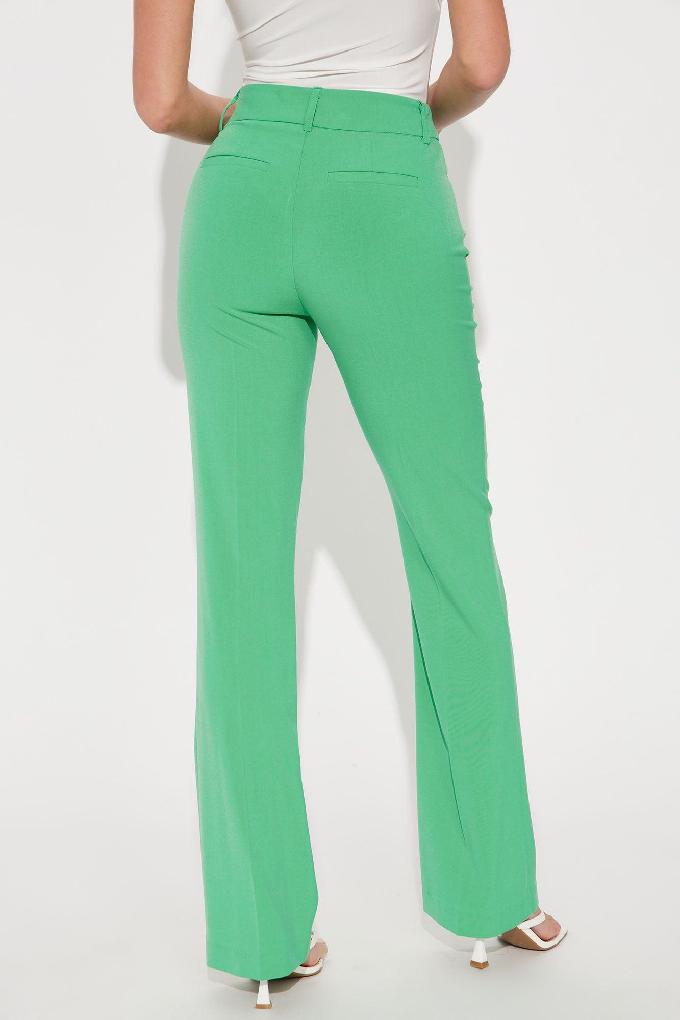 Tasha Dressy High Rise Pants - Kelly Green Product Image