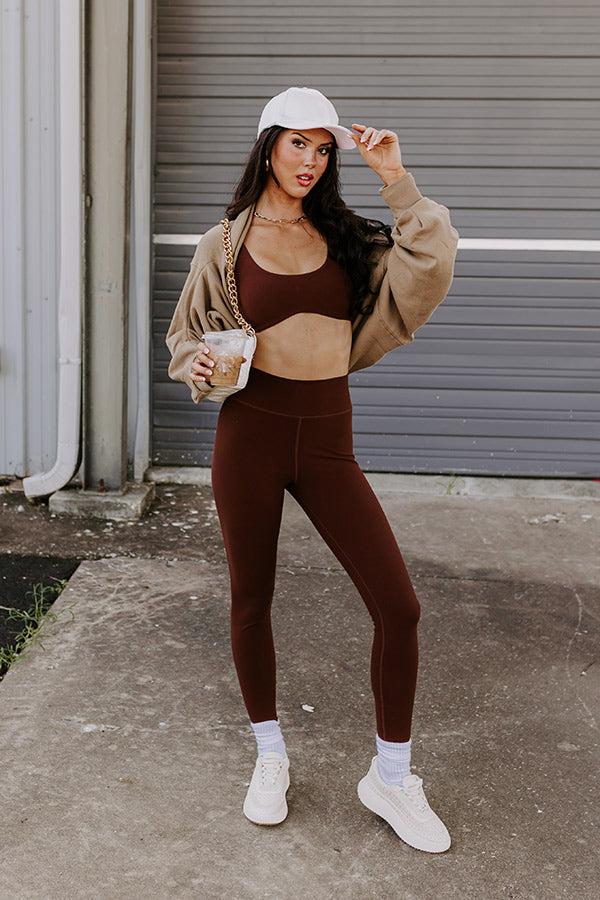 Sporty Spice Butter Soft Contour Bra In Chocolate Product Image