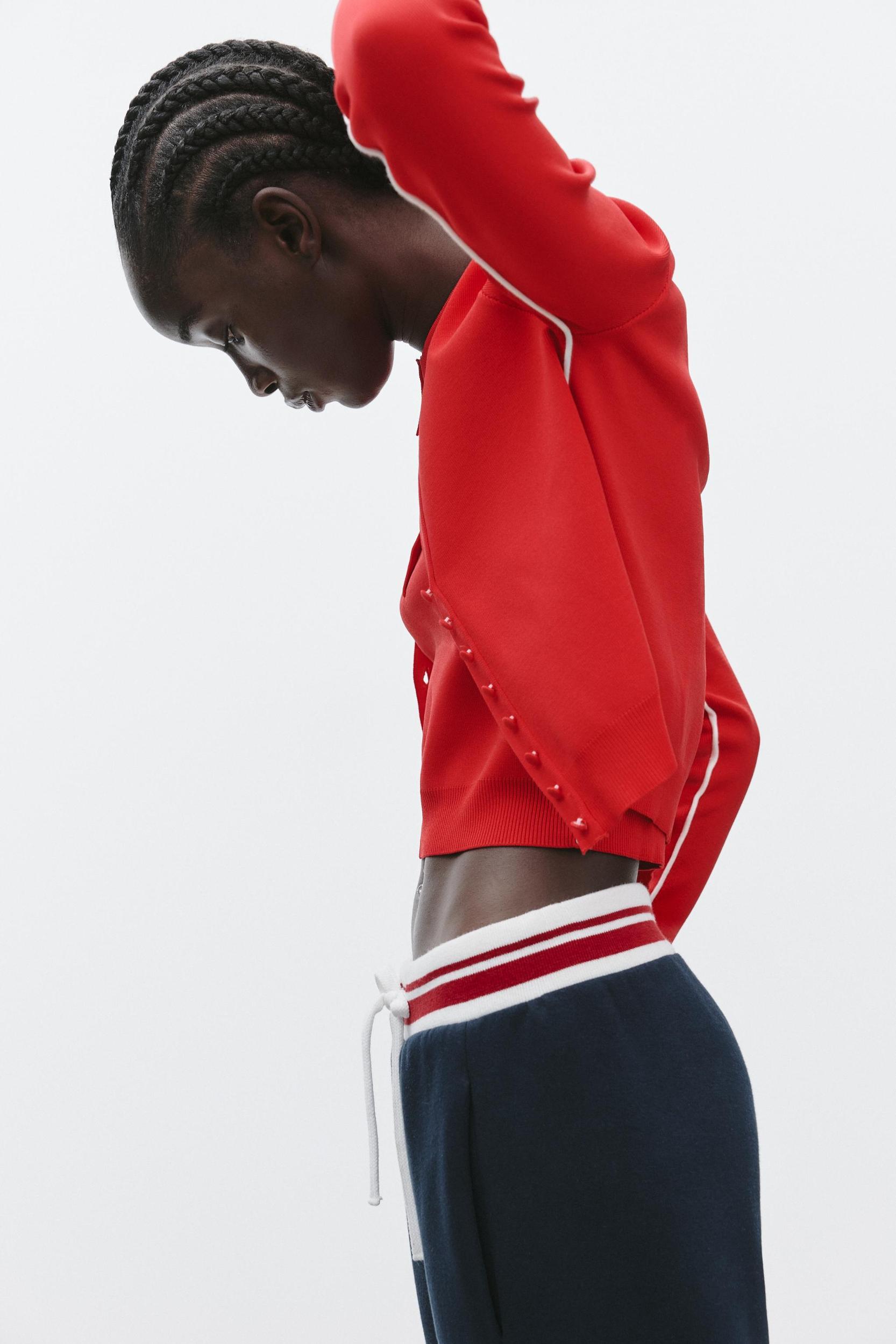 SIDE STRIPE KNIT CARDIGAN Product Image