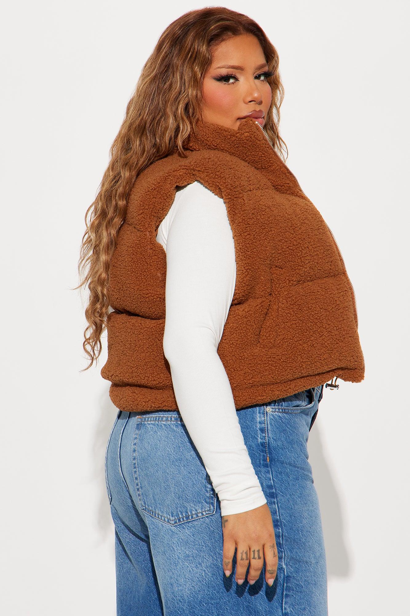 Conquering Mountains Sherpa Vest - Brown Product Image