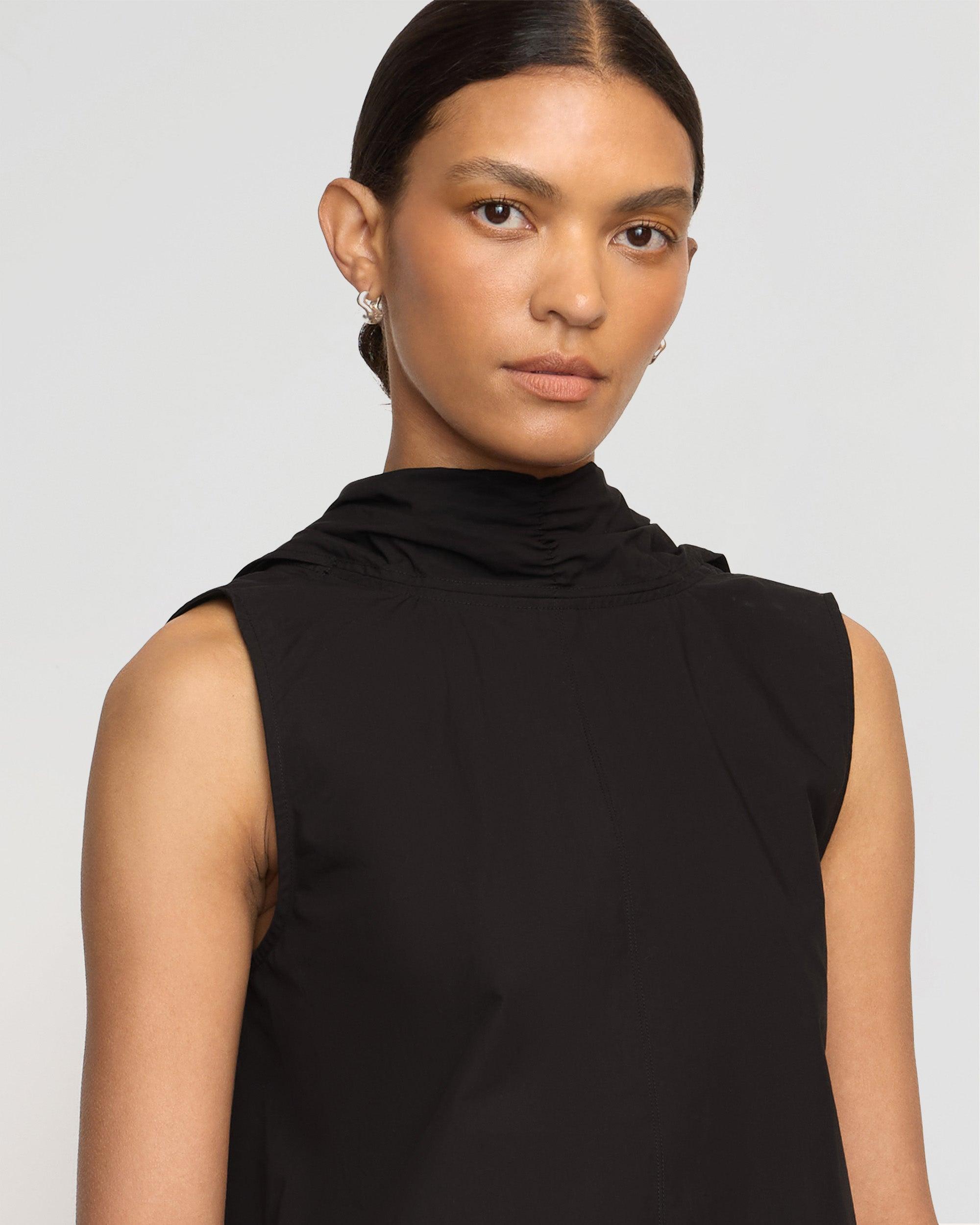 Dominika Drape Scarf-Neck Blouse Product Image