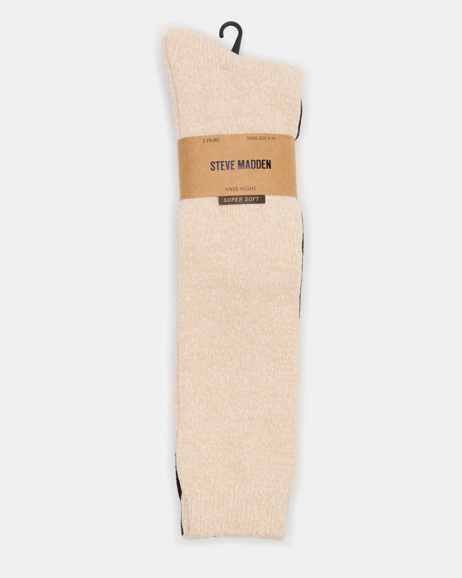 KNEE HIGH SOCKS BLACK/TAN Female Product Image