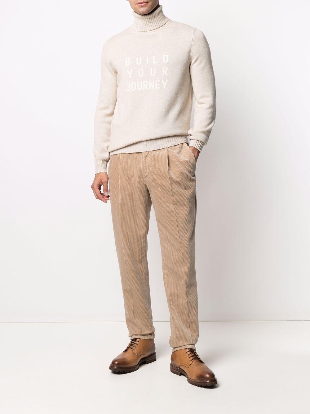 pleated drop-crotch corduroy trousers Product Image
