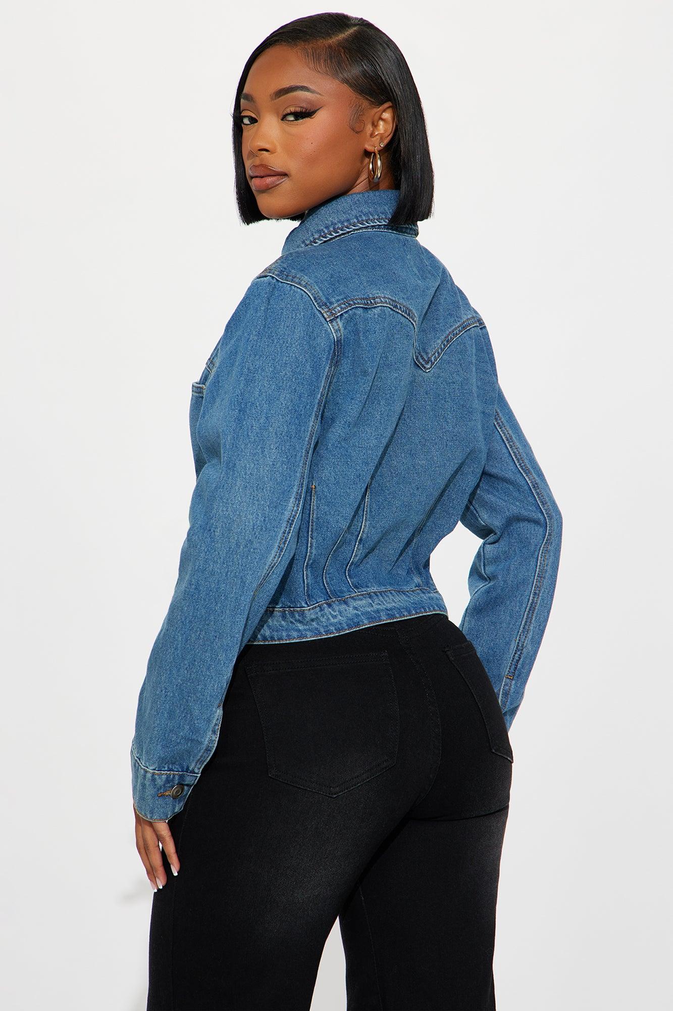 Big Talk Denim Jacket - Medium Wash Female Product Image
