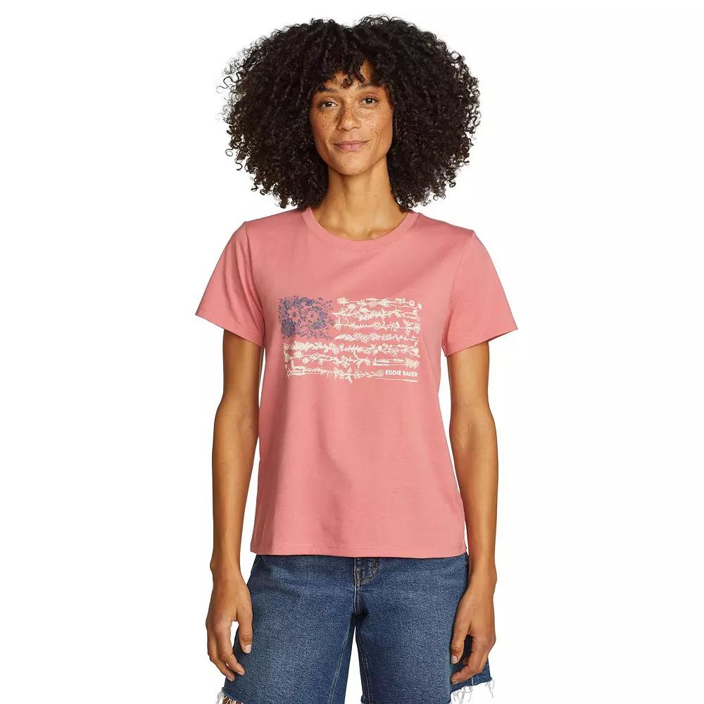 Women's Eddie Bauer Americana Crewneck Short Sleeve Graphic Tee,  Product Image