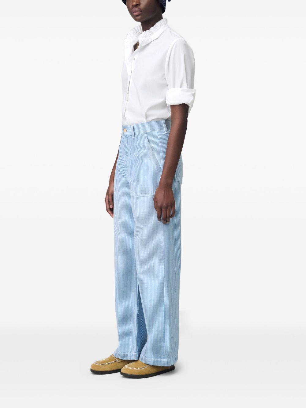 striped straight-leg trousers Product Image