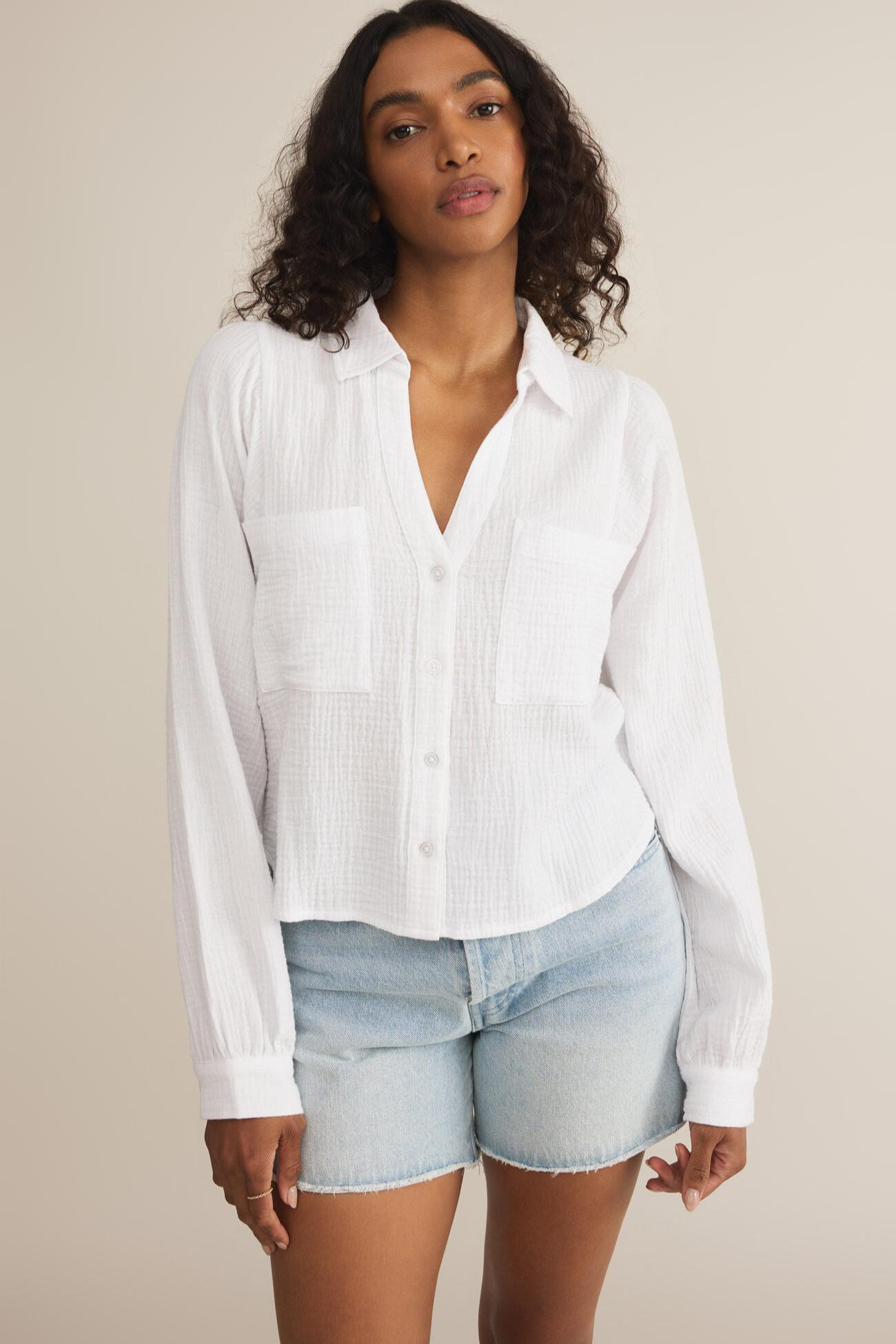 Campo Button Up Gauze Top Product Image