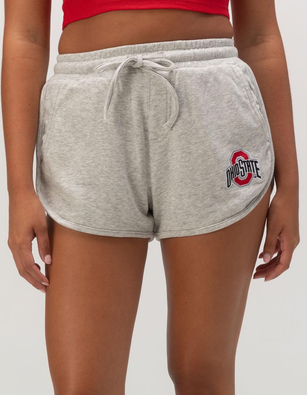 HYPE AND VICE Ohio State University Womens Shorts - HEATHER GRAY Product Image