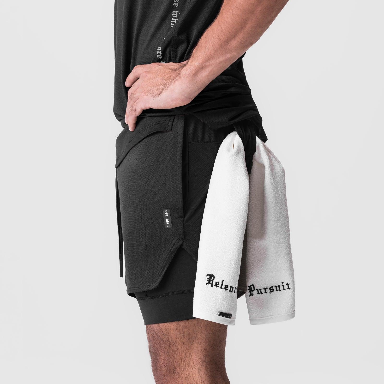 0828. Silver-Lite™ 5" Liner Short - Black "Wings"/Black Product Image