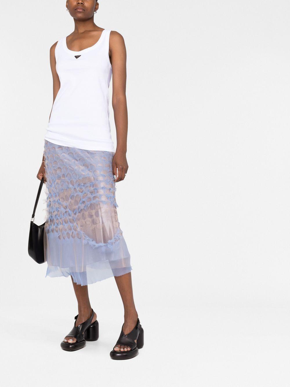 ribbed-knit jersey tank top Product Image