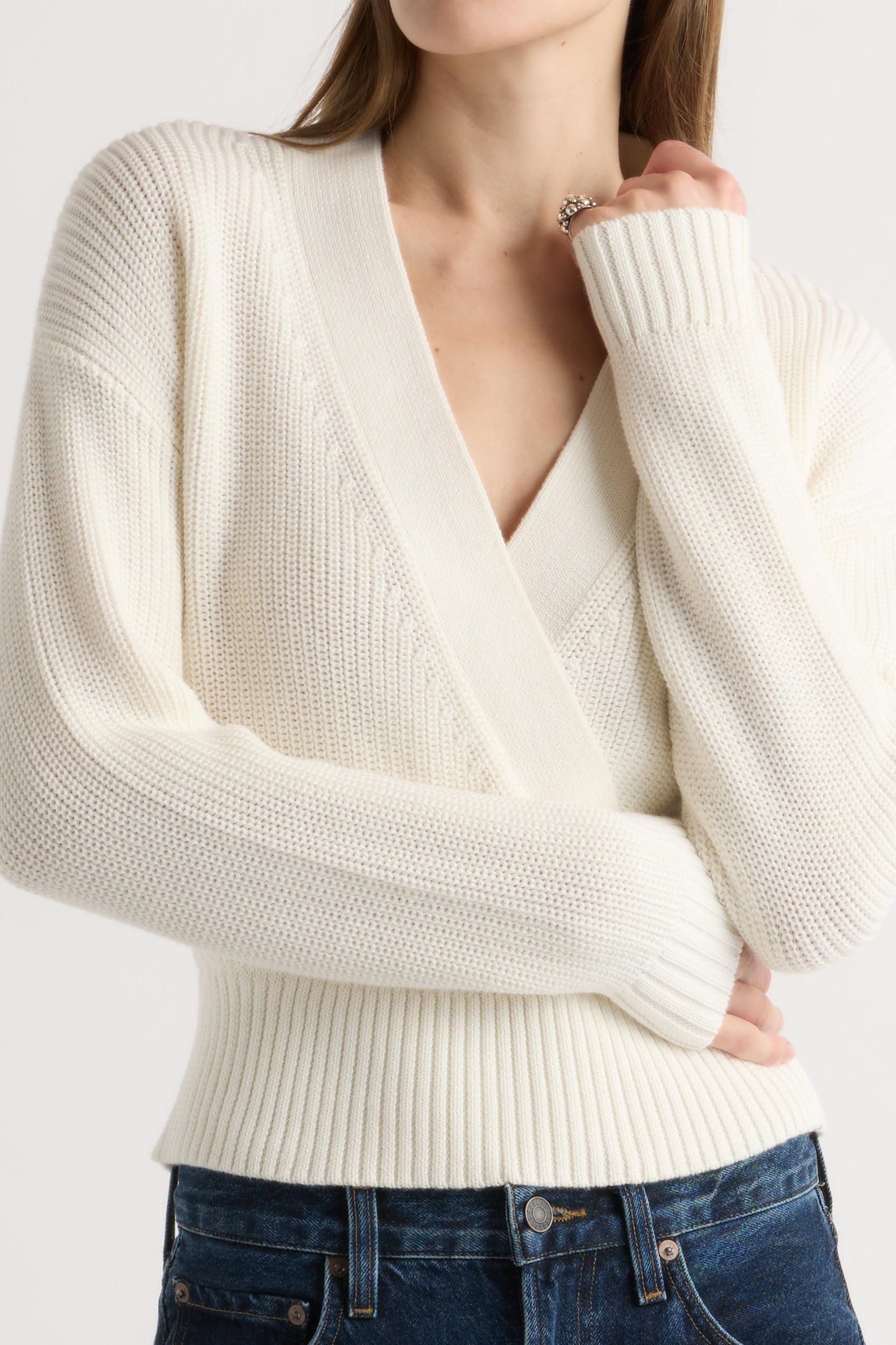 Maren Cropped V-Neck Sweater Product Image