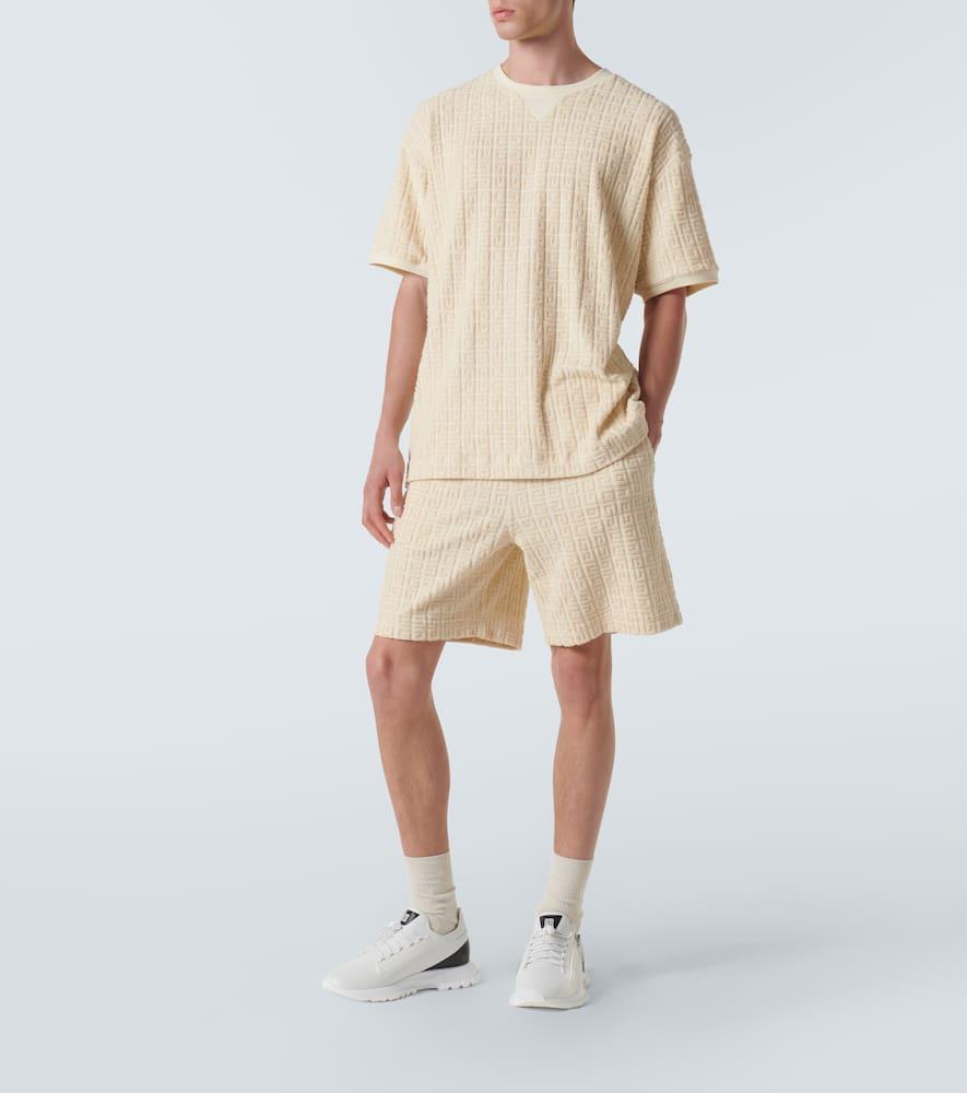 GIVENCHY Spectre Runner Leather Sneakers With 4g Side Zip Detail In White Product Image