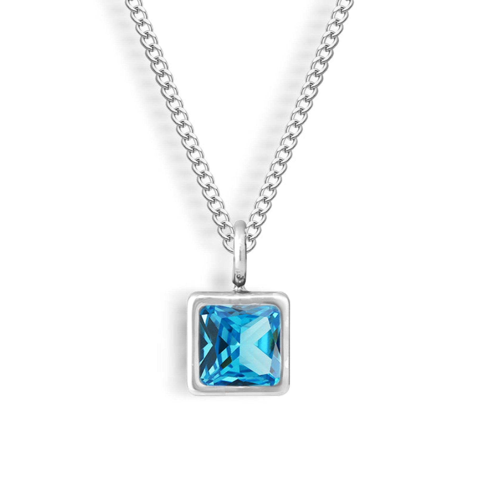 LeRose by Lexi and Rose Sterling Silver Lab-Created Ceylon Blue & White Sapphire Heart Pendant Necklace, Women's,  Product Image