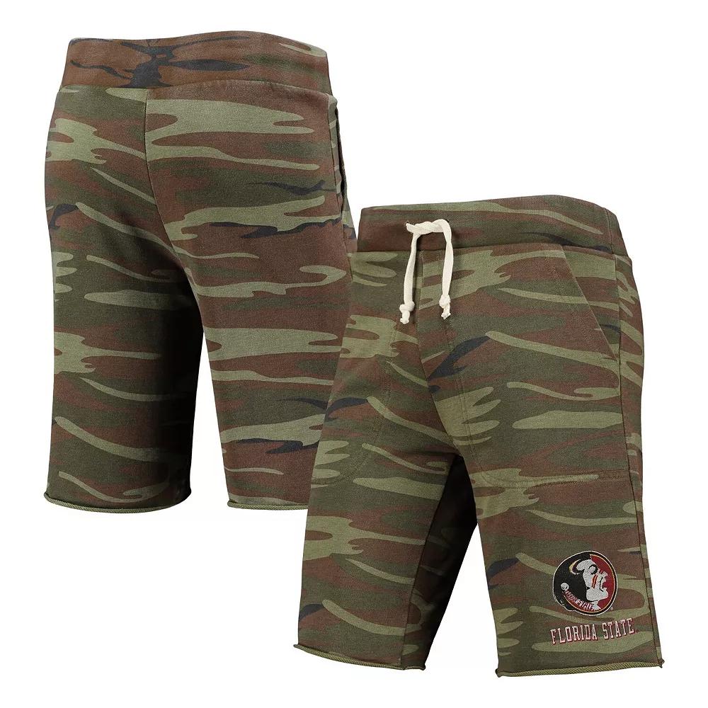 Men's Camo Alternative Apparel Florida State Seminoles Victory Lounge Shorts, Size: Large, Green Product Image