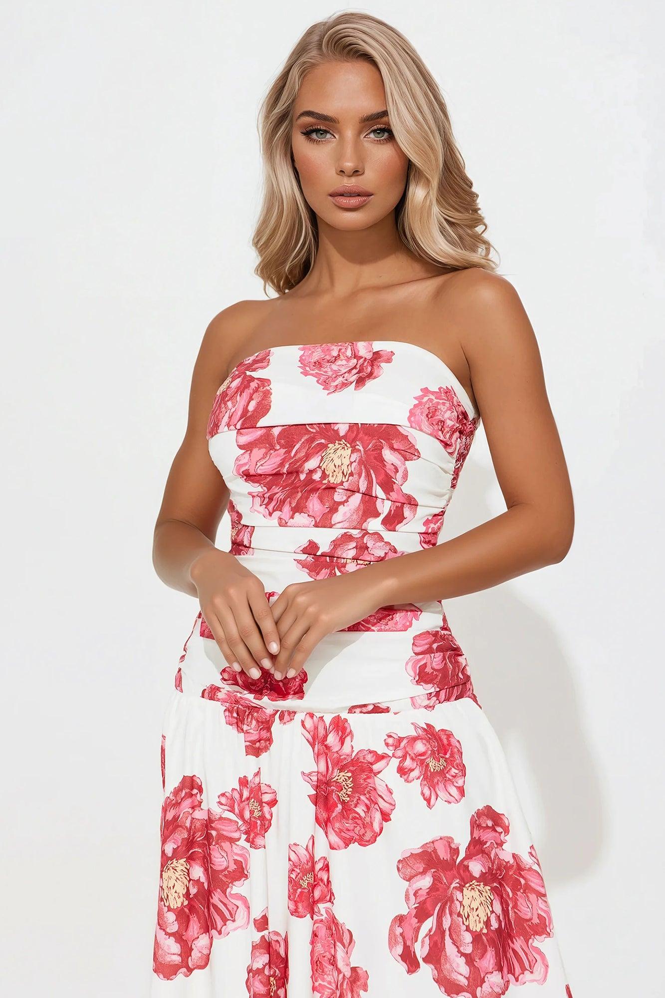 Remi Floral Maxi Dress - Pink/combo Product Image
